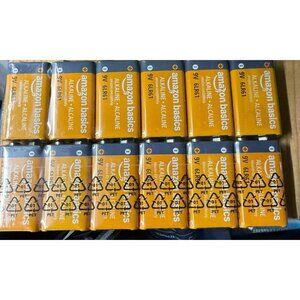 9V Alkaline Batteries, 5-Year Shelf Life - for Smoke/CO Detector, Electronics